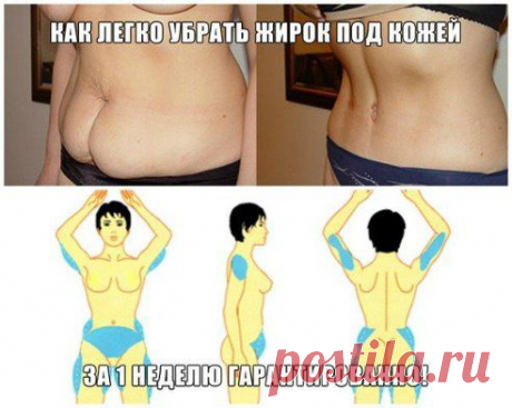 КАК ЛЕГКО УБРАТЬ ЖИРОК ПОД КОЖЕЙ (-7 СМ) 
ЗА 1 НЕДЕЛЮ ГАРАНТИРОВАННО 

Девочки!! Кроме шуток! Всего 1 неделя. Это срок, который потребовался, чтобы убрать ЖИР под животом и не только там. ФАНТАСТИЧЕСКИЙ рецепт подсказала мама. Я похудела на 14кг!! Выгляжу мега-стройняшкой. Как? Да очень просто! :) 
Продолжение - ok.ru/love.over
