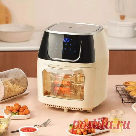 Youban yb-ra006 visual multifunctional air fryer from xiaomi youpin 220v～50hz 1500w holographic touch fixed temperature rotating plancha for kitchen Sale - Banggood.com