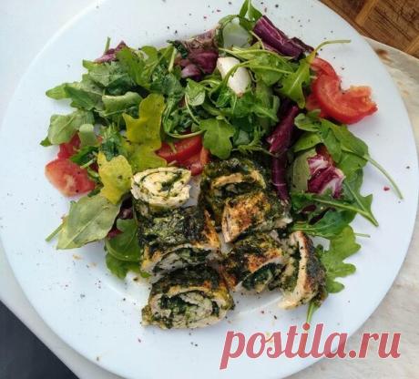 Супер летние куриные рулетики с сочным шпинатом. Вкусный и красивый рецепт! | Вилка.Ложка. Палочки | Яндекс Дзен