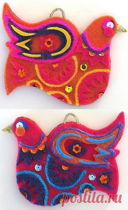 Замечательный декор с маленькими птичками