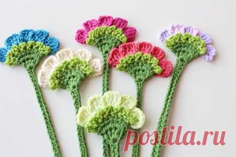 крючок | Bookmarks, Crochet and Flower