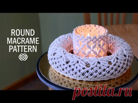 Round Macrame Flower Ring - Macramé Wreath DIY Boho Home Decor