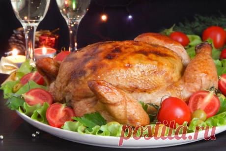 Курица, фаршированная блинами