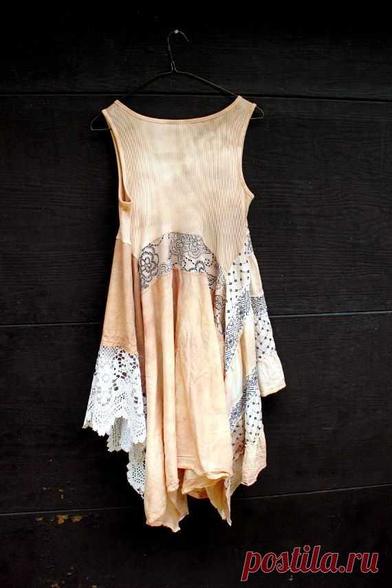 Boho Shirt, Shabby Chic Romantic, Bohemian Junk Gypsy Style, Mori Girl, Lagenlook, Cowgirl Country Girl Chic