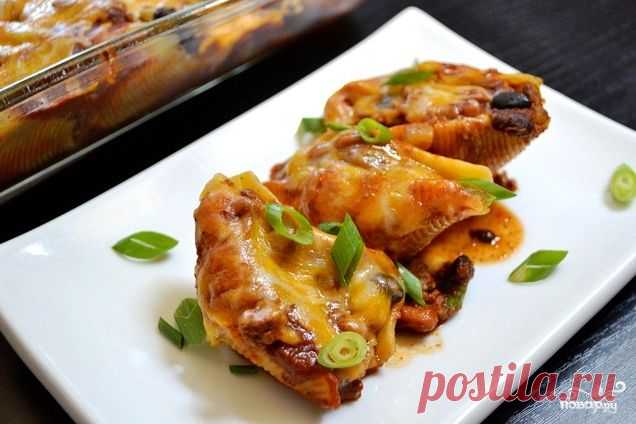 Запеченные фаршированные ракушки - пошаговый кулинарный рецепт на Повар.ру