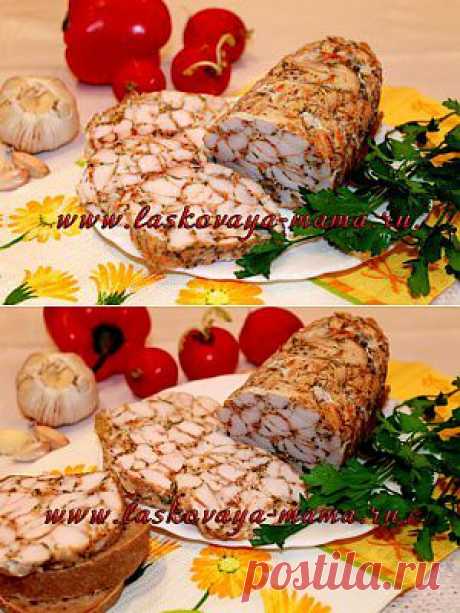 Домашняя куриная колбаса