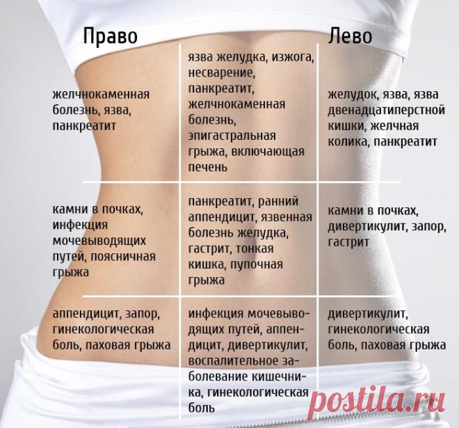 Болит живот в области пупка у взрослого человека - что это может быть и что делать