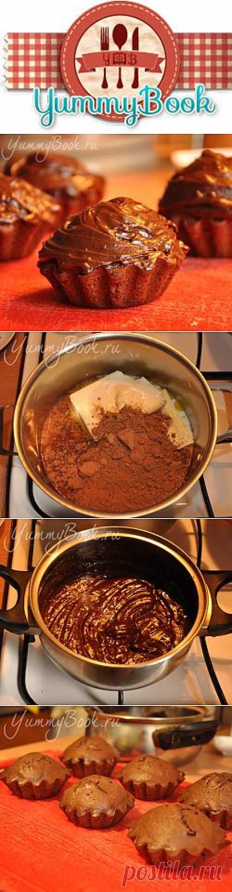 Шоколадные маффины с кремом - пошаговый рецепт с фото
