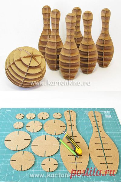 Мастер-класс: шар и кегли для боулинга своими руками.