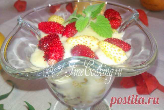 Десерт из земляники с зефиром