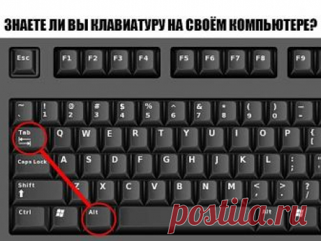 Знаете ли вы клавиатуру на своём компьютере? 
---------------------------------------------------------------------------------------------------
F1— вызывает «справку» Windows или окно помощи активной программы. В Microsoft Word комбинация клавиш Shift+F1 показывает форматирование текста;
F2— переименовывает выделенный объект на рабочем столе или в окне проводника;
F3— открывает окно поиска файла или папки на рабочем столе и в проводнике. Комбинация клавиш Shift+F3 часто ...
