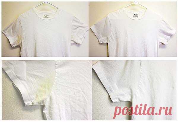 КАК УБРАТЬ ЖЁЛТЫЕ ПЯТНА ОТ ПОТА НА ОДЕЖДЕ