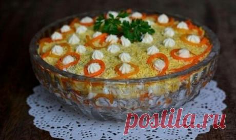 Салат слоями с курицей