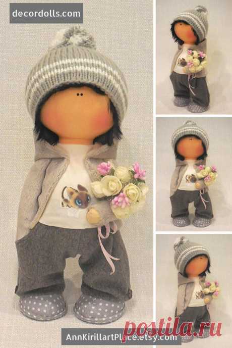 Boy Interior Doll Handmade Cloth Doll Nursery Rag Doll | Etsy
