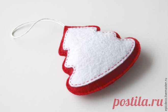 Мастерим новогоднюю ёлочку из фетра - Ярмарка Мастеров - ручная работа, handmade