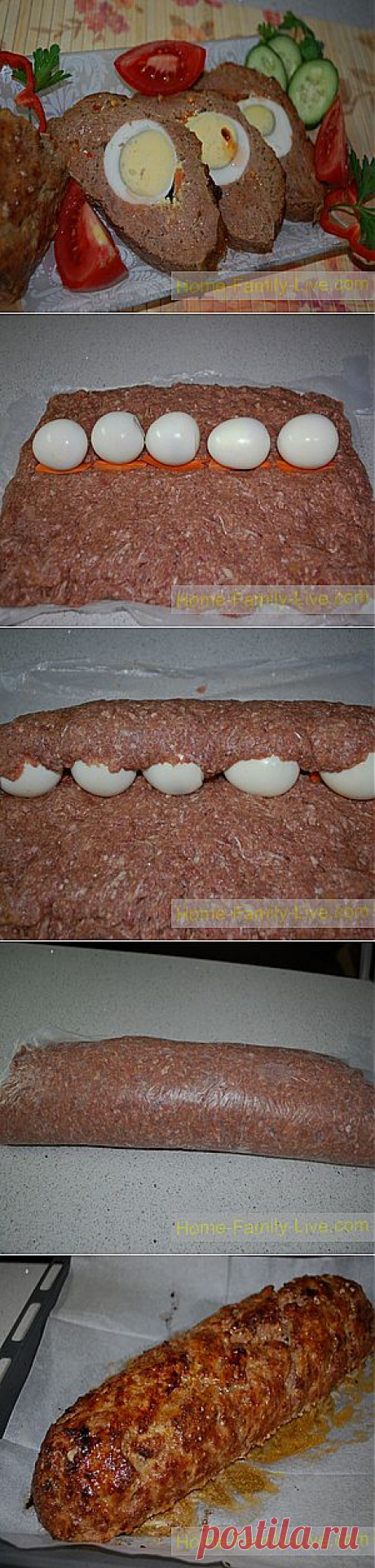 Кулинарные рецепты Мясной рулет с яйцом &amp;raquo; Кулинарные рецепты