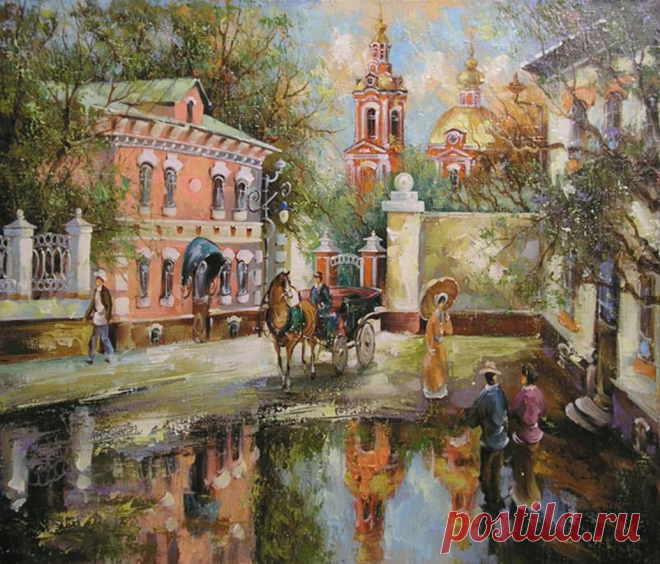 Прогулка по старой Москве. Художник Сергей Боев.