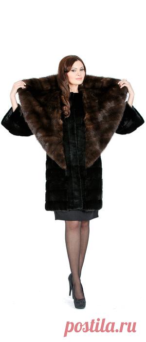Полупальто из меха норки