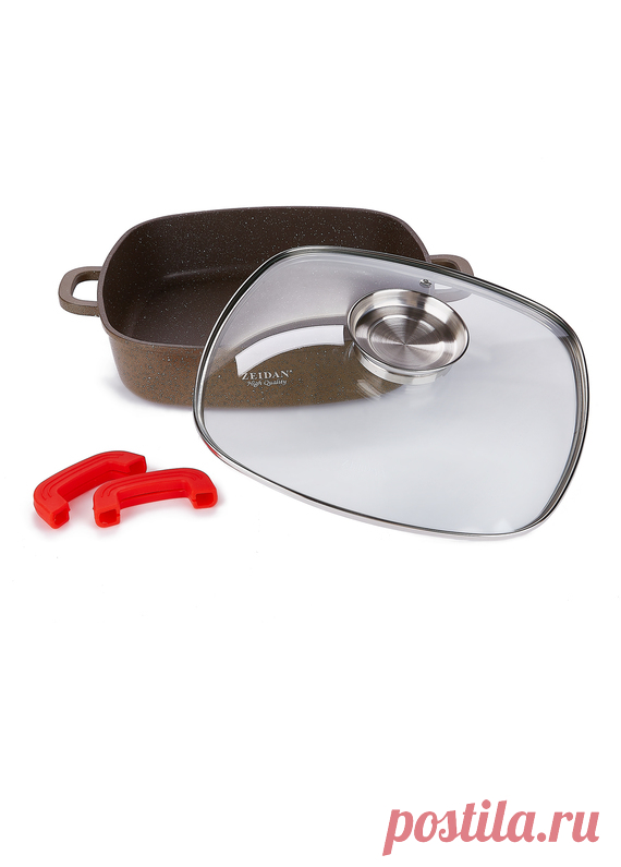 Лот 131176 Жаровня «Сила гранита» со стеклянной крышкой – 4,5 л | Посуда для духовки/гриля (многоразовая) | Кухонная посуда | Кухонные товары | Кухонные товары | Категории товаров | Большой Универсальный Магазин