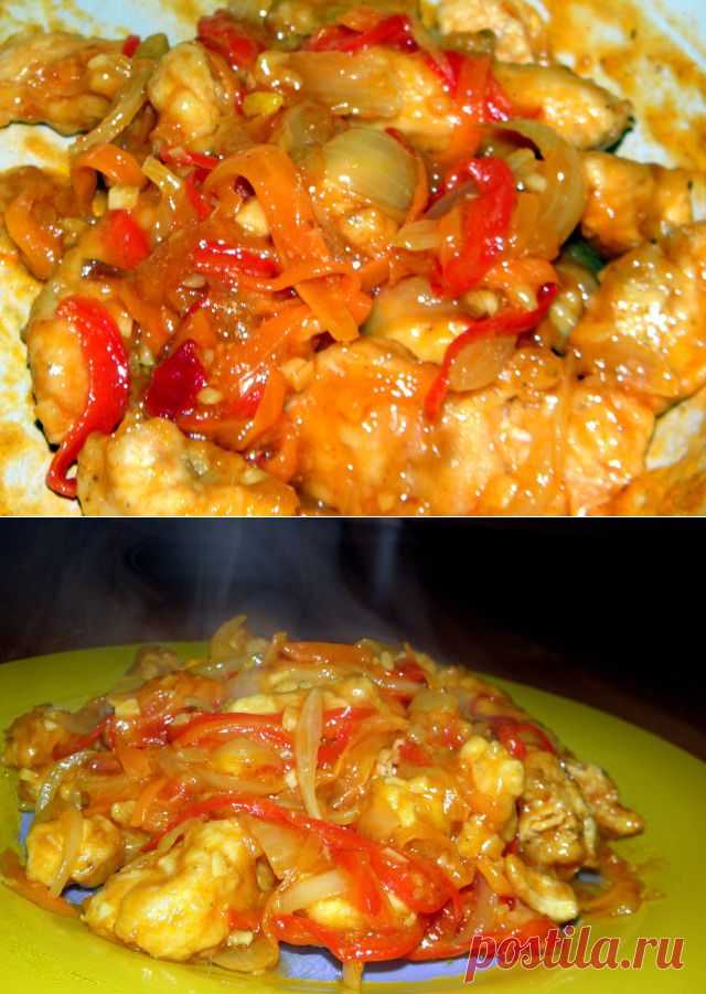 Kiniška saldžiarūgštė vištiena. | Make my own damn dinner