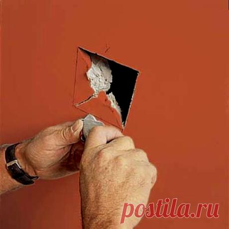 Ремонт повреждений гипсокартона своими руками