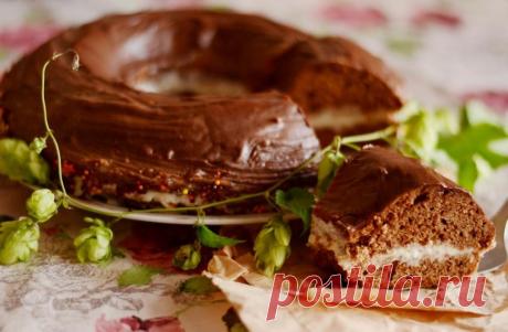 ШОКОЛАДНЫЙ КЕКС С ТВОРОЖНЫМ КРЕМОМ И ГЛАЗУРЬЮ | Рецепты — просто и со вкусом от Наташи Чагай