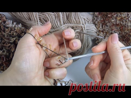 Тепло и Просто!!!! Шапка КРЮЧКОМ/Эластичный набор крючком/Резинка крючком и фактурное полотно