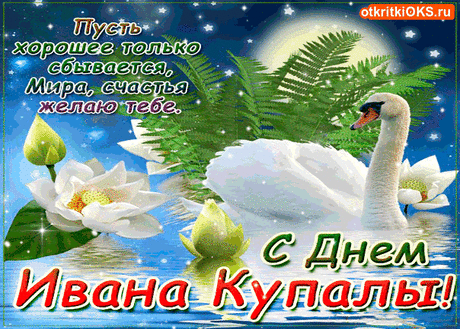 На Ивана, на Купалу,
Чтоб душа тоски не знала,
Ароматных трав нарви,
Разожги костер любви.