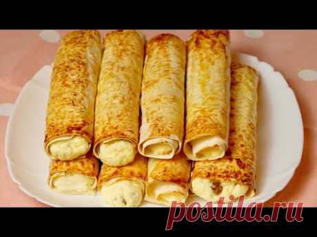 Беру ЛАВАШ, ТВОРОГ и быстрый ЗАВТРАК  ( закуска) Готов!