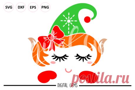 Elf SVG / DXF / EPS / PNG files By Digital Gems | TheHungryJPEG.com