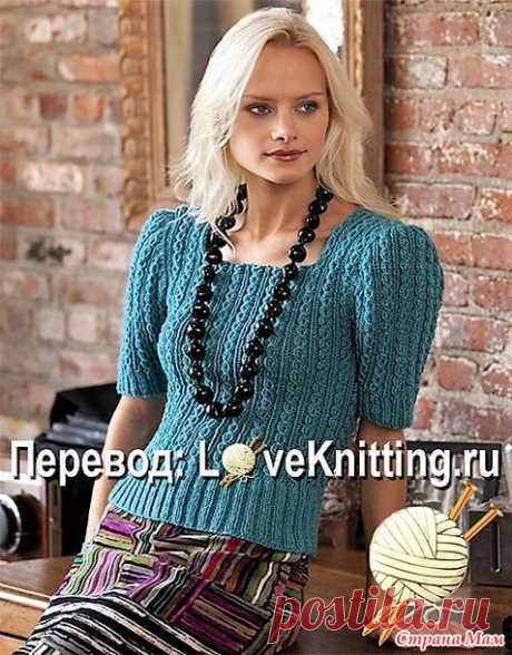 Ажурный пуловер от дизайнера Julie Farmer. Спицы. - ВЯЗАНАЯ МОДА+ ДЛЯ НЕМОДЕЛЬНЫХ ДАМ - Страна Мам
