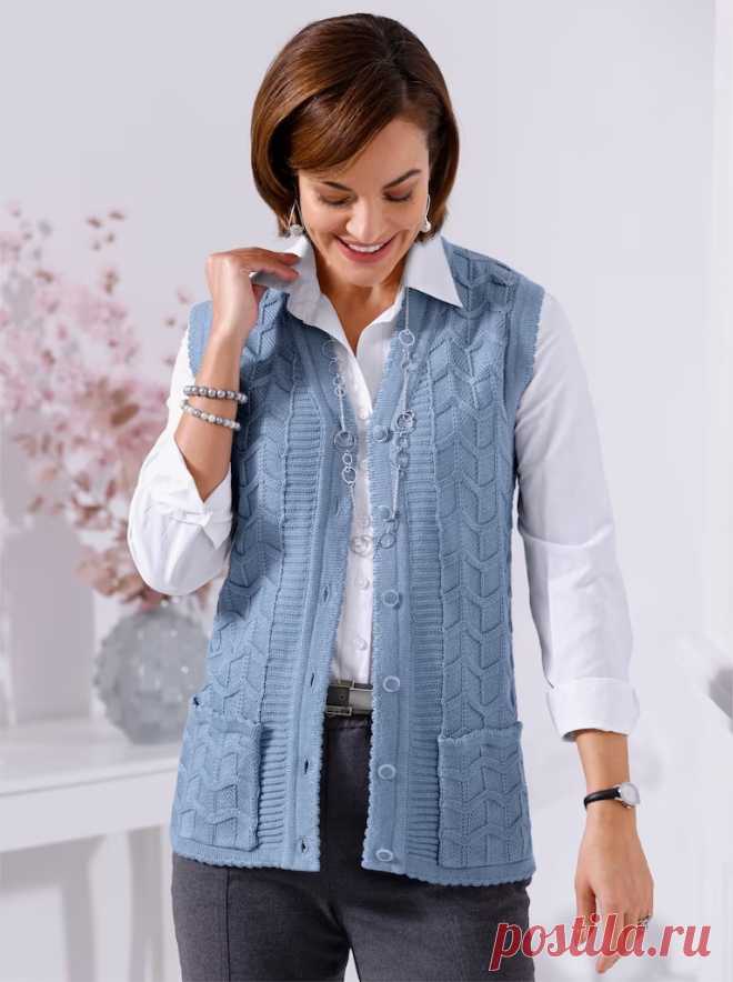 Удлиненный жилет из немецкого каталога одежды (схема узора)