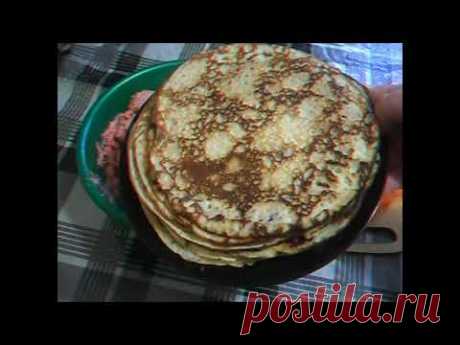 Блины с мясом . Мужчина на кухне..Очень вкусно.