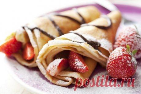 ... блинчики с фруктами