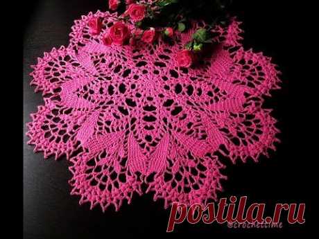 Красивая круглая салфетка крючком ☘ Начало ☘ Вязание крючком ☘ Crochet Doily