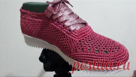ZAPATO TEJIDO EN CROCHET - MODELO YATRA