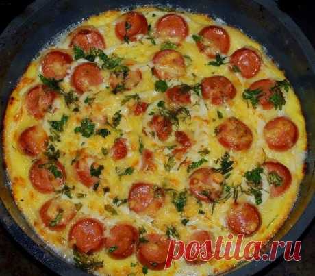 ЗАПЕКАНКА ИЗ КАРТОФЕЛЯ С СОСИСКАМИ