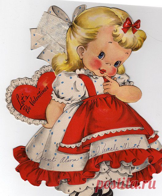 Flea market find vintage Valentine by nostalgic nana, via Flickr