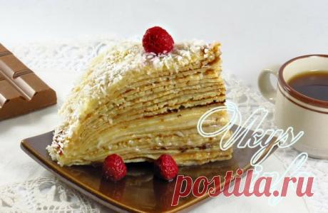 Блинный торт с заварным кремом рецепт с пошаговыми фото