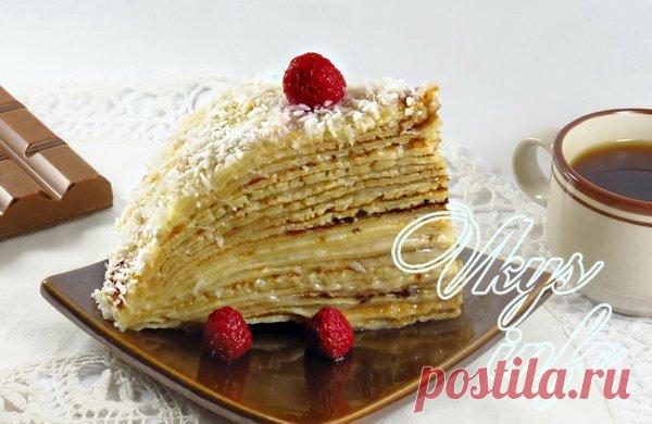 Блинный торт с заварным кремом рецепт с пошаговыми фото