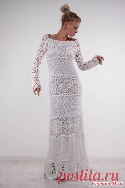 Море шикарных вязаных идей длинных платьев крючком в стиле БОХО. - Страна Мам