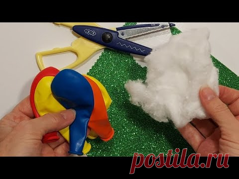 Как 🔥ОЧЕНЬ ПРОСТО 🔥 сделать ОБАЛДЕННЫЕ-поделки на НОВЫЙ ГОД из НАДУВНОГО ШАРА и ВАТЫ! !DIY