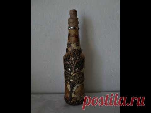 Декор бутылки. Мастер-класс/Bottle decoration. Master Class