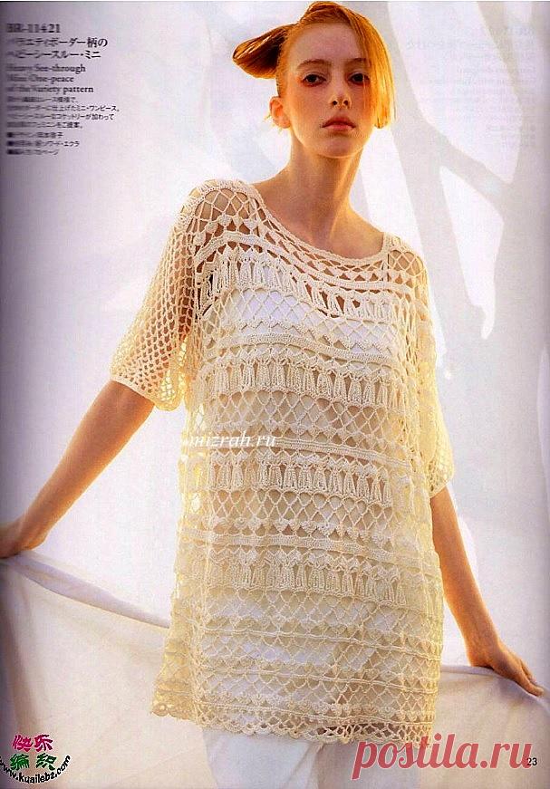 Ажурная туника крючком
