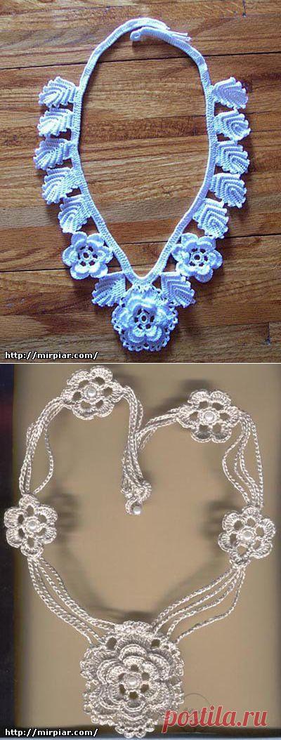 Вязаное ожерелье.