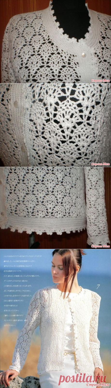 Летний жакет крючком (по мотивам японских журналов) - Вязание - Страна Мам