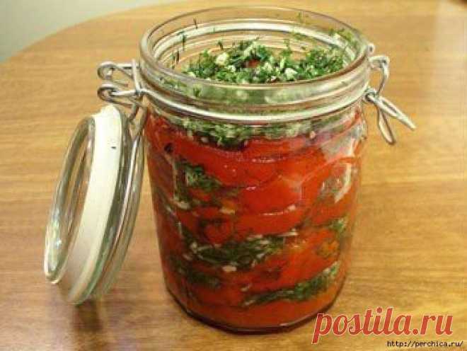 Болгарский перец с чесноком и укропом