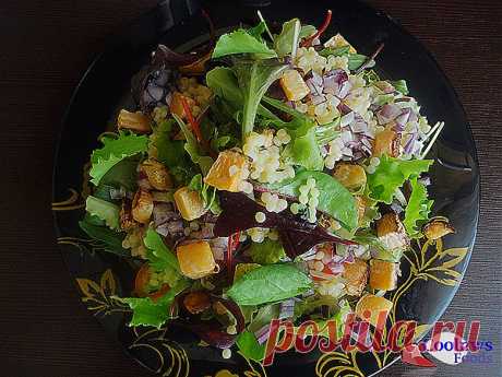 Салат с печеной репой и израильским кус-кусом (птитим) рецепт с фото