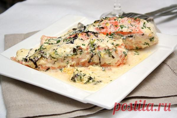 Запеченная семга под соусом из трав рецепт с фото - 1000.menu