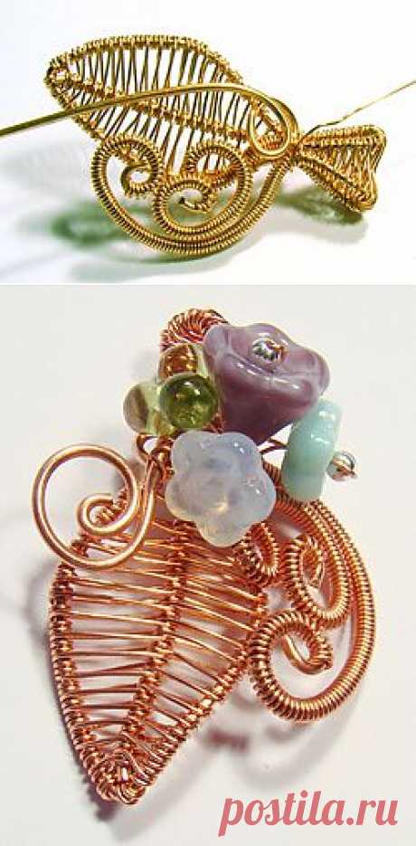 (+1) тема - Кулон из медной проволоки | СДЕЛАЙ САМ!